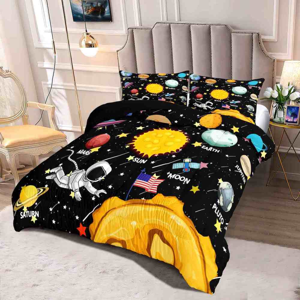 Astronaut Solar System Comforter Set Kids Bedding | CozyLil