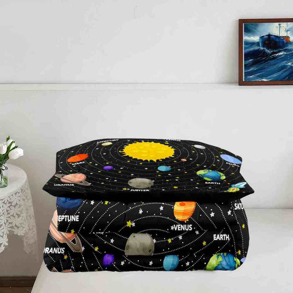 Rocket Orbit Solar System Comforter Set Boys | CozyLil