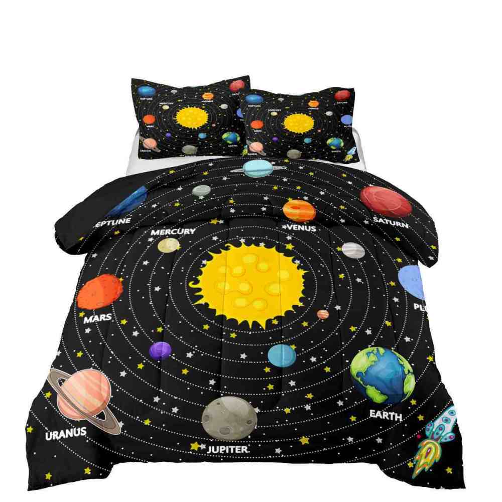 Rocket Orbit Solar System Comforter Set Boys | CozyLil