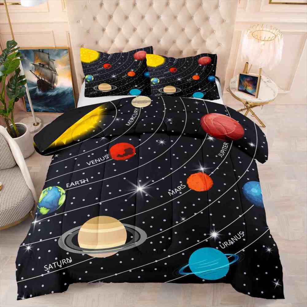 Galaxy Perspective Solar System Comforter Set Kids | CozyLil