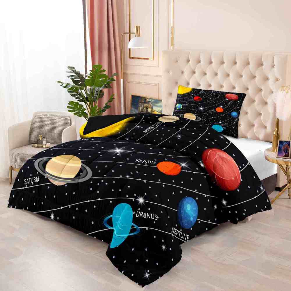 Galaxy Perspective Solar System Comforter Set Kids | CozyLil