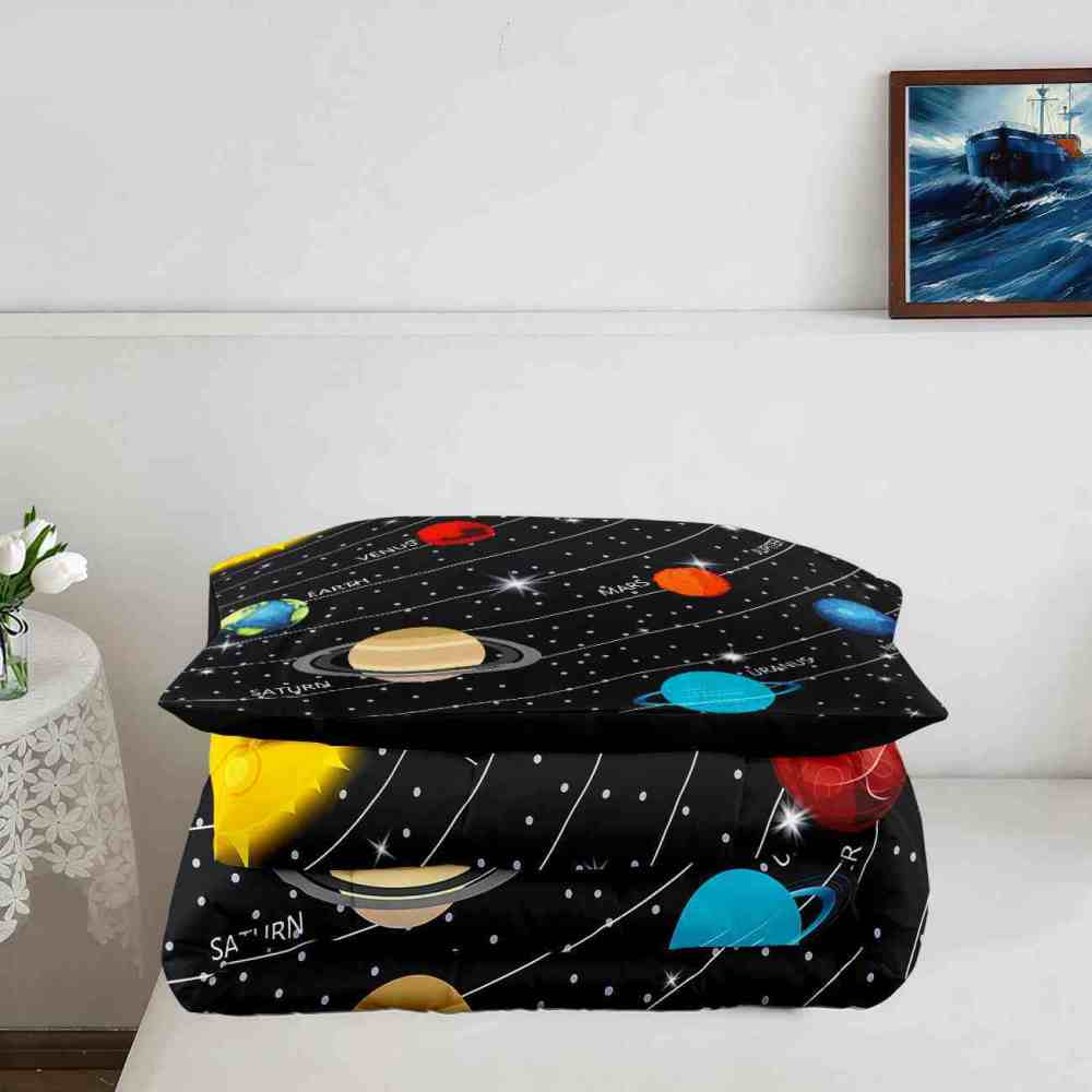Galaxy Perspective Solar System Comforter Set Kids | CozyLil