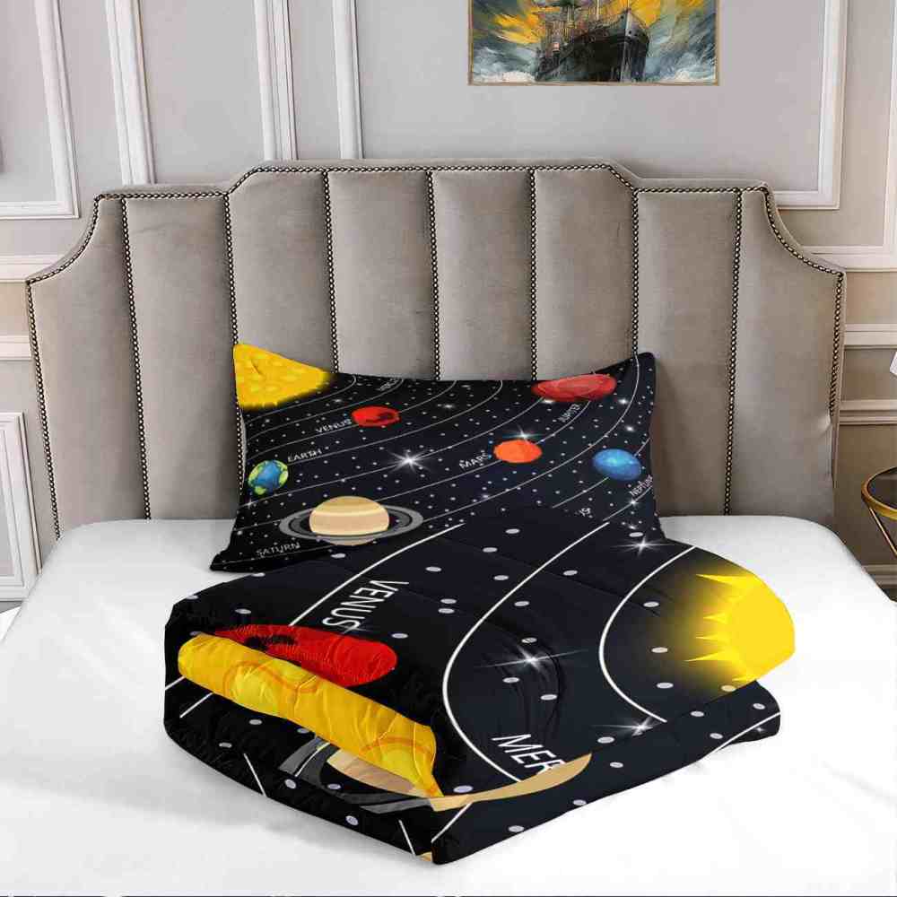 Galaxy Perspective Solar System Comforter Set Kids | CozyLil