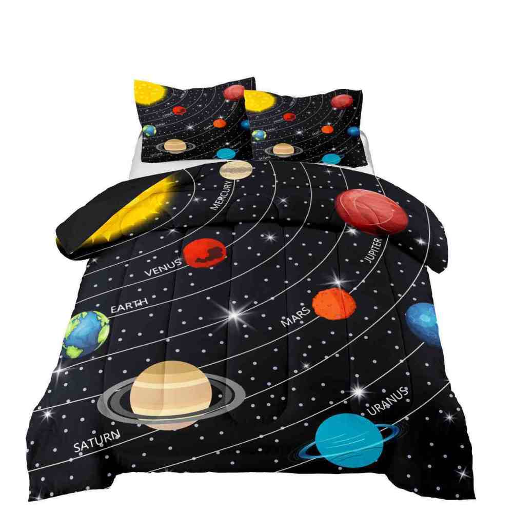 Galaxy Perspective Solar System Comforter Set Kids | CozyLil