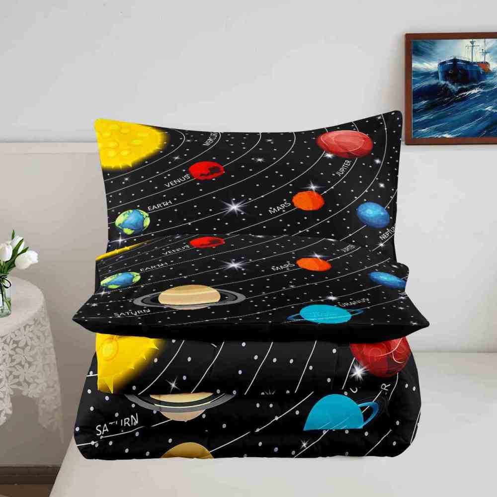 Galaxy Perspective Solar System Comforter Set Kids | CozyLil