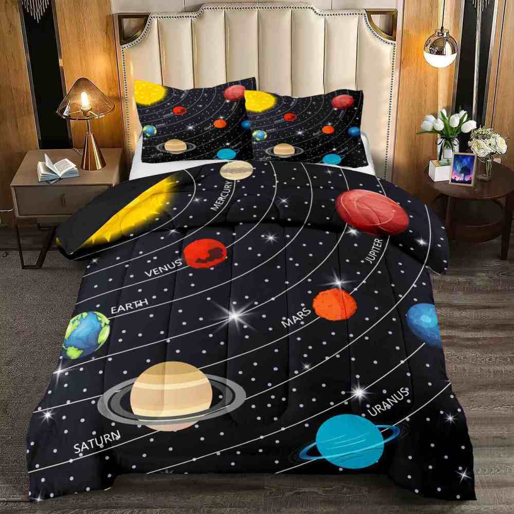 Galaxy Perspective Solar System Comforter Set Kids | CozyLil
