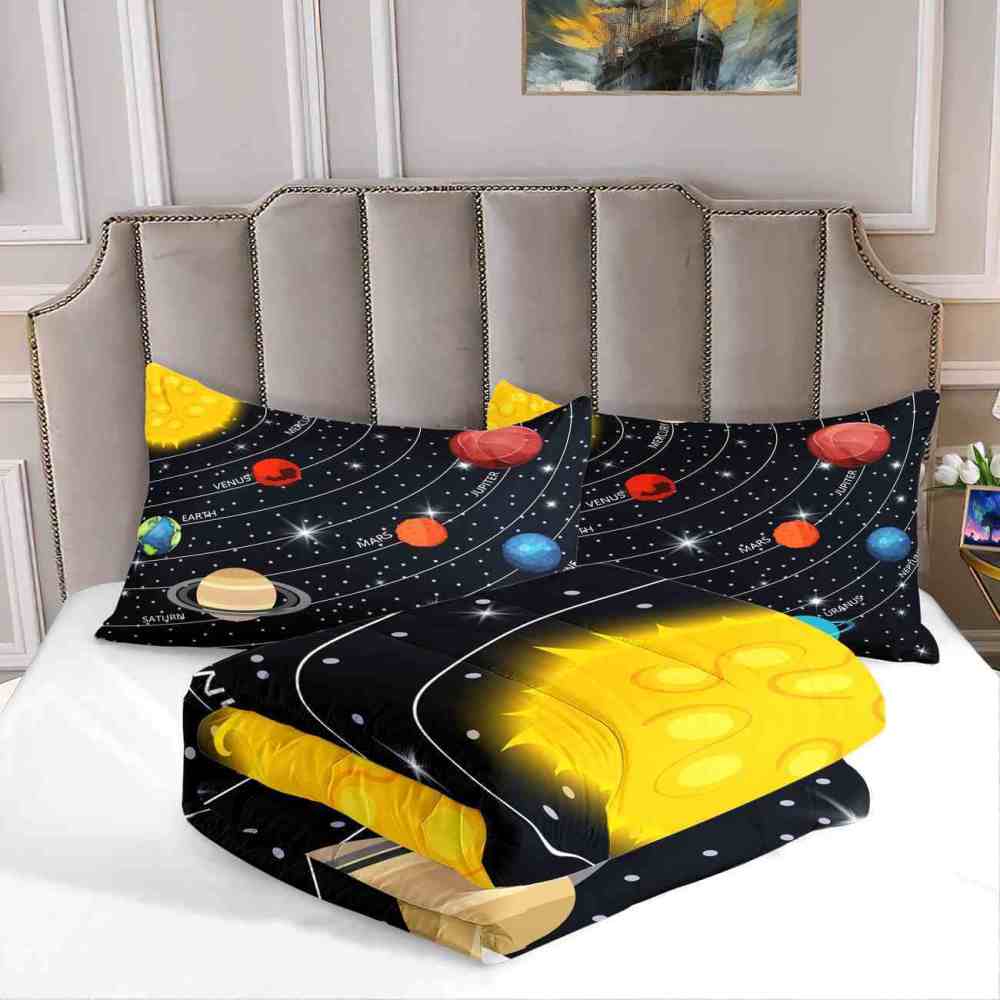 Galaxy Perspective Solar System Comforter Set Kids | CozyLil