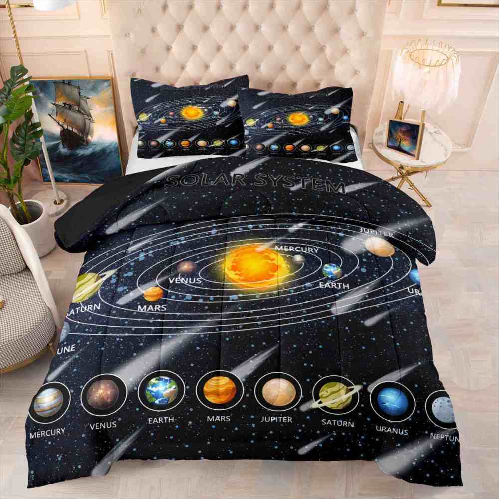 Shooting Star Solar System Comforter Set Boys | CozyLil
