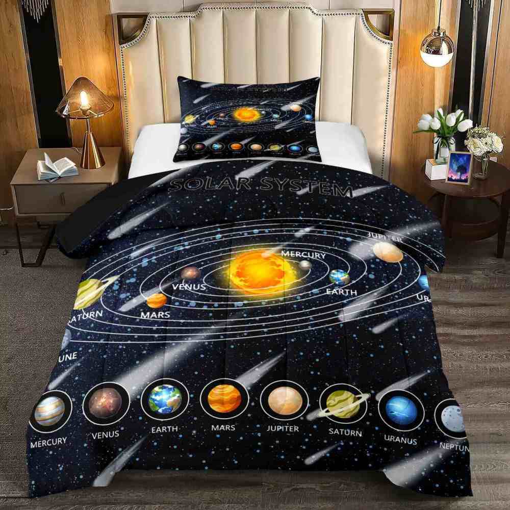 Shooting Star Solar System Comforter Set Boys | CozyLil