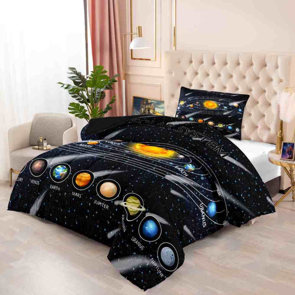 Shooting Star Solar System Comforter Set Boys | CozyLil