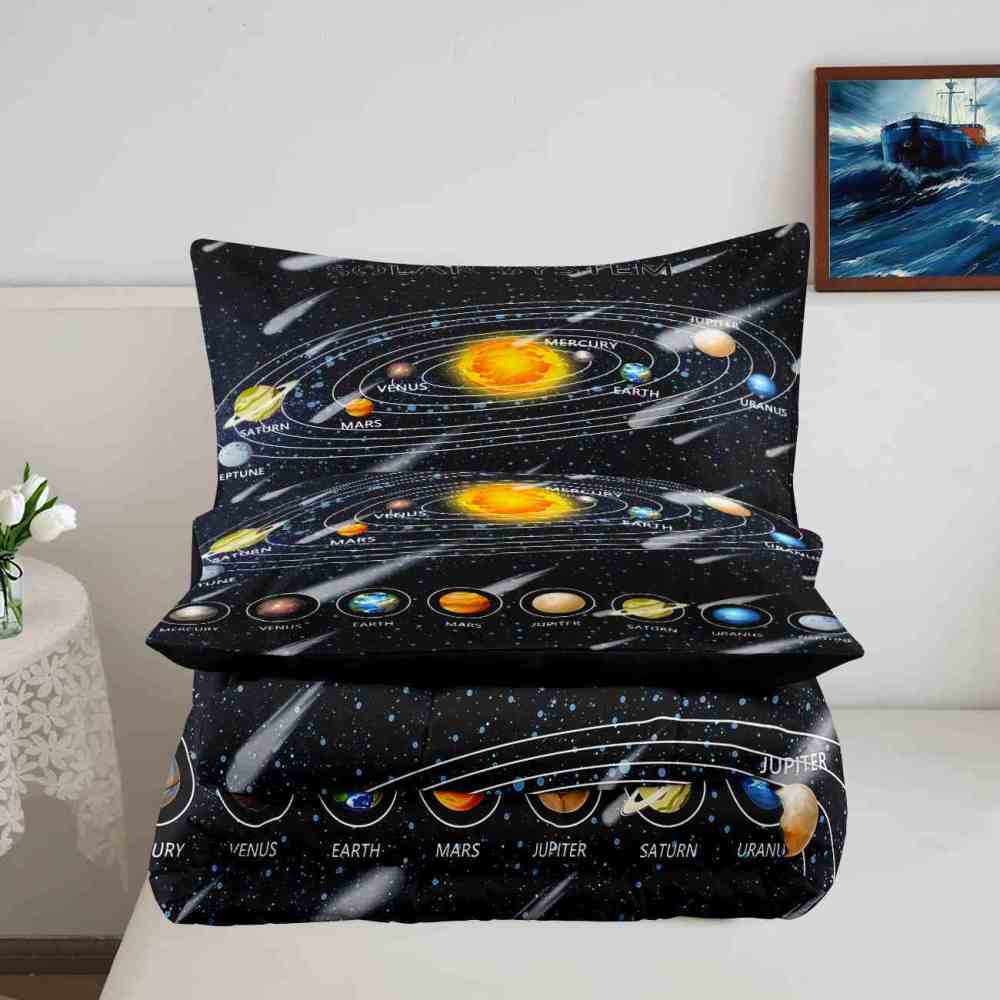 Shooting Star Solar System Comforter Set Boys | CozyLil
