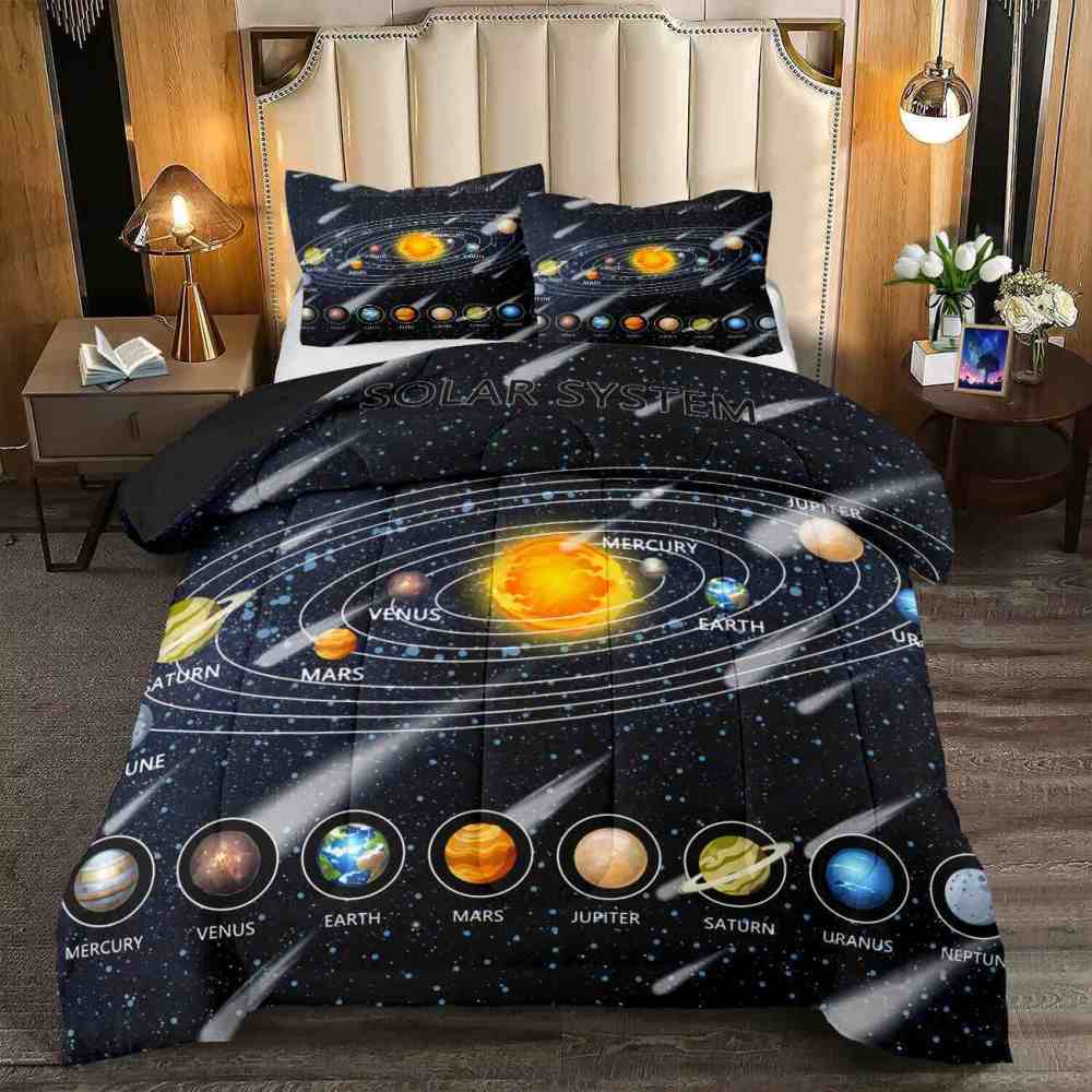 Shooting Star Solar System Comforter Set Boys | CozyLil