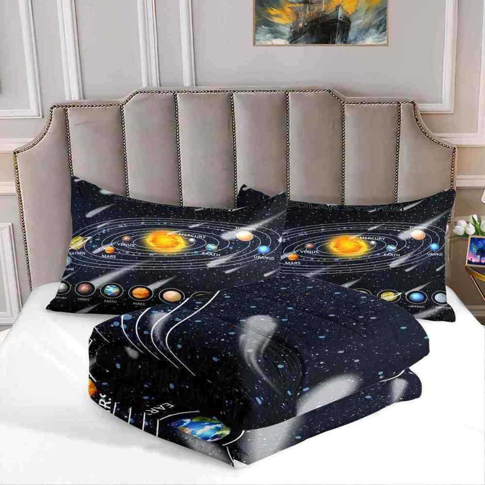 Shooting Star Solar System Comforter Set Boys | CozyLil