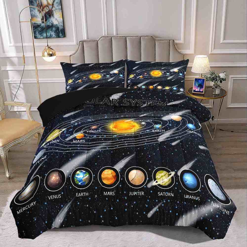 Shooting Star Solar System Comforter Set Boys | CozyLil