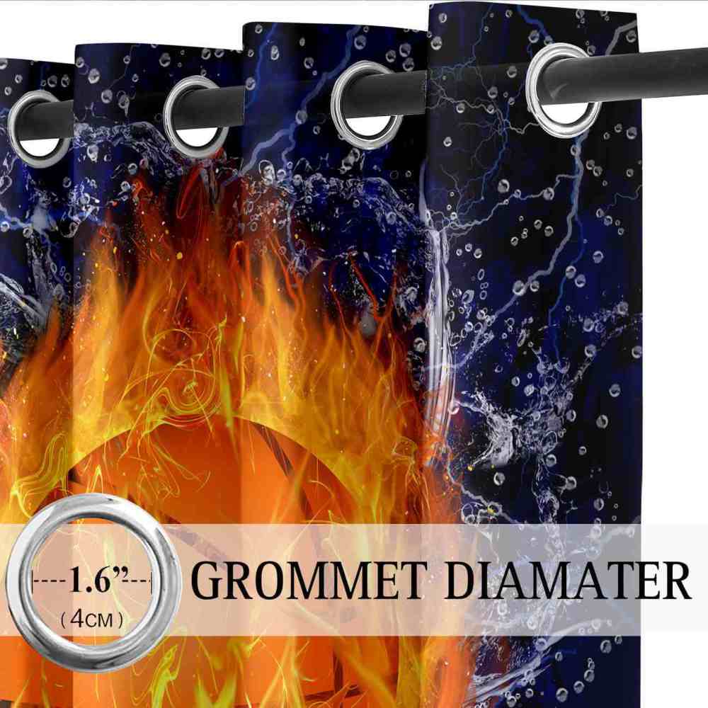 Fiery Basketball in Water Lightning Curtains | CozyLil