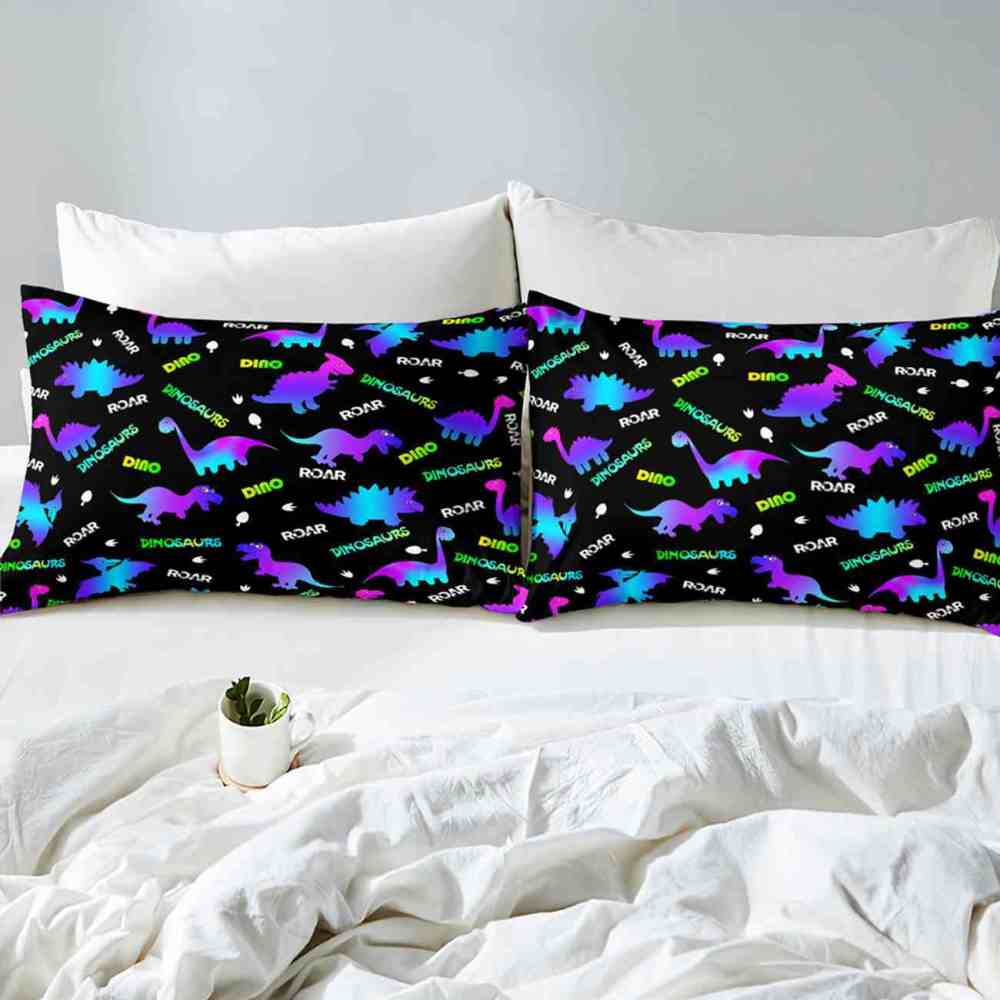 Neon Glowing Dinosaur Kids Comforter Set | CozyLil