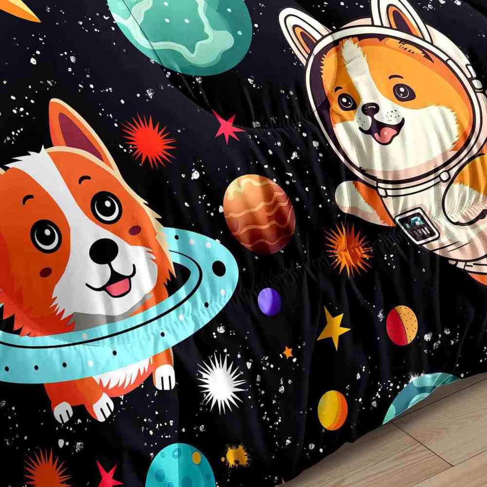 Space Astronaut Puppy Kids Comforter Set | CozyLil