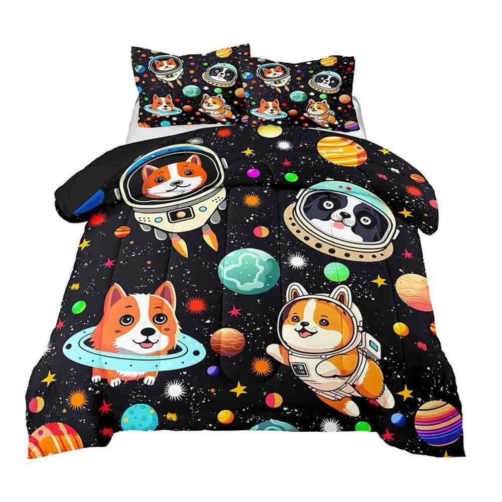 Space Astronaut Puppy Kids Comforter Set | CozyLil
