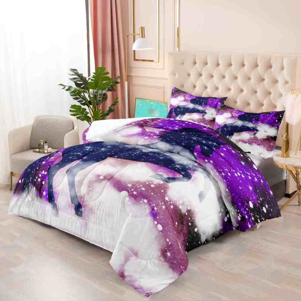Cosmic Galaxy Horse Comforter Set | CozyLil