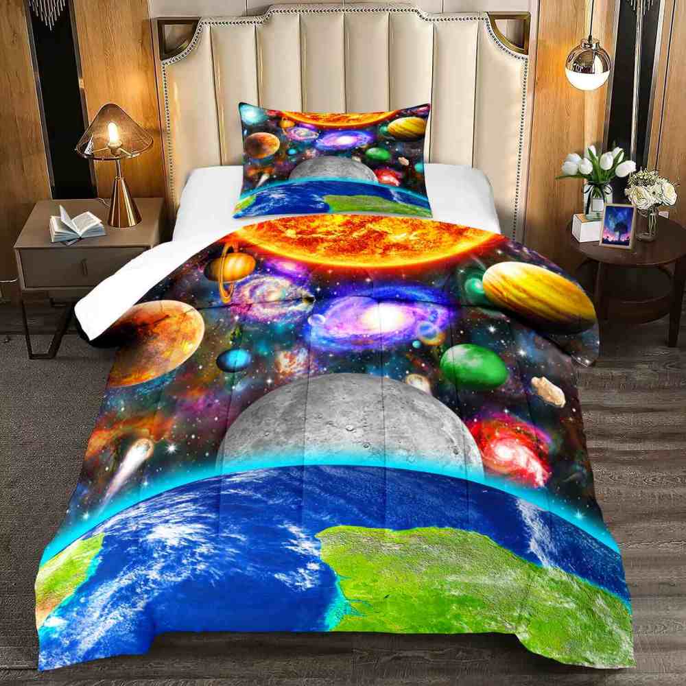 Outer Space Solar System Kids Comforter Set | CozyLil
