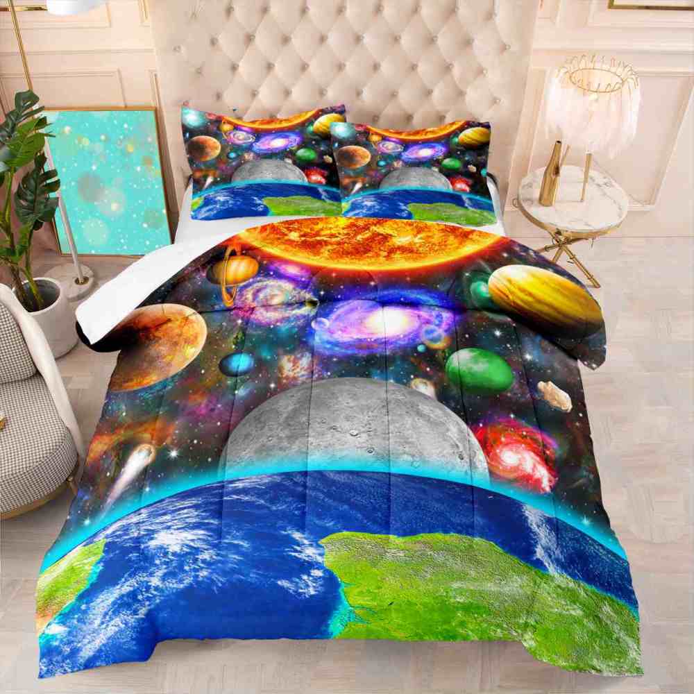 Outer Space Solar System Kids Comforter Set | CozyLil