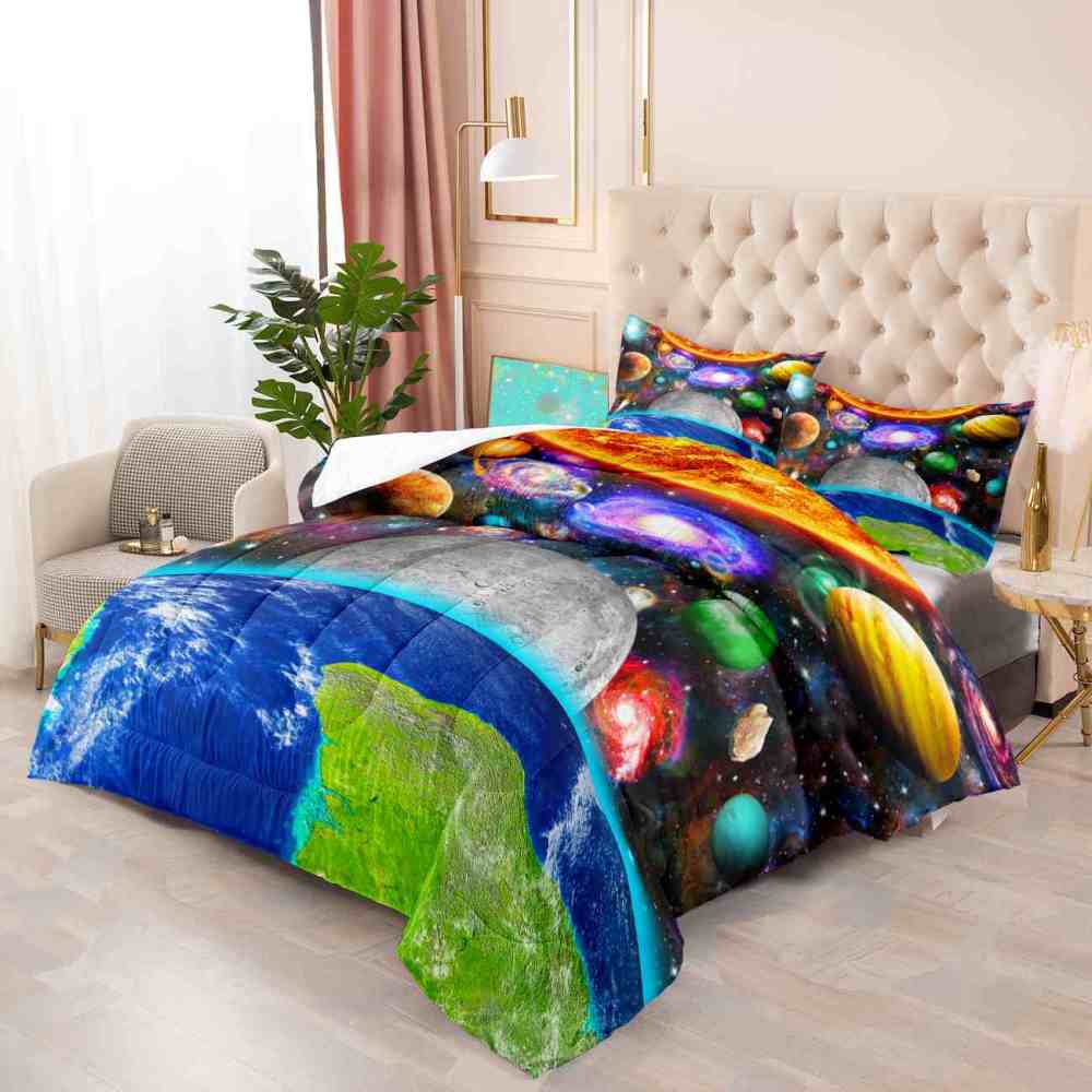 Outer Space Solar System Kids Comforter Set | CozyLil