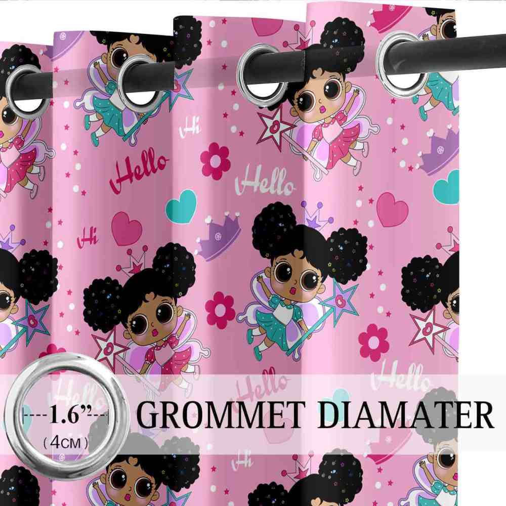 Cute Magic Princess & Fairy Castle Grommet Curtains | CozyLil