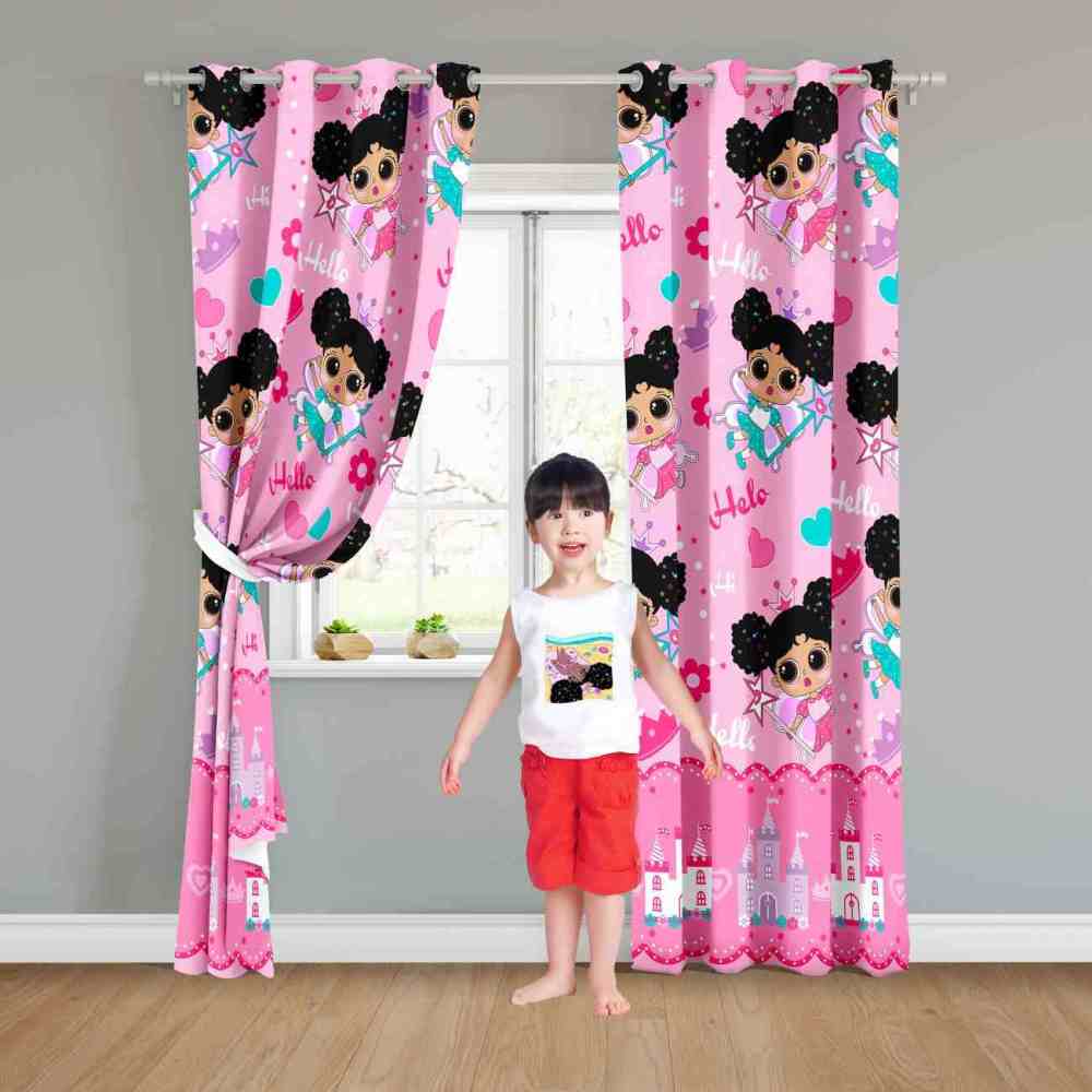 Cute Magic Princess & Fairy Castle Grommet Curtains | CozyLil