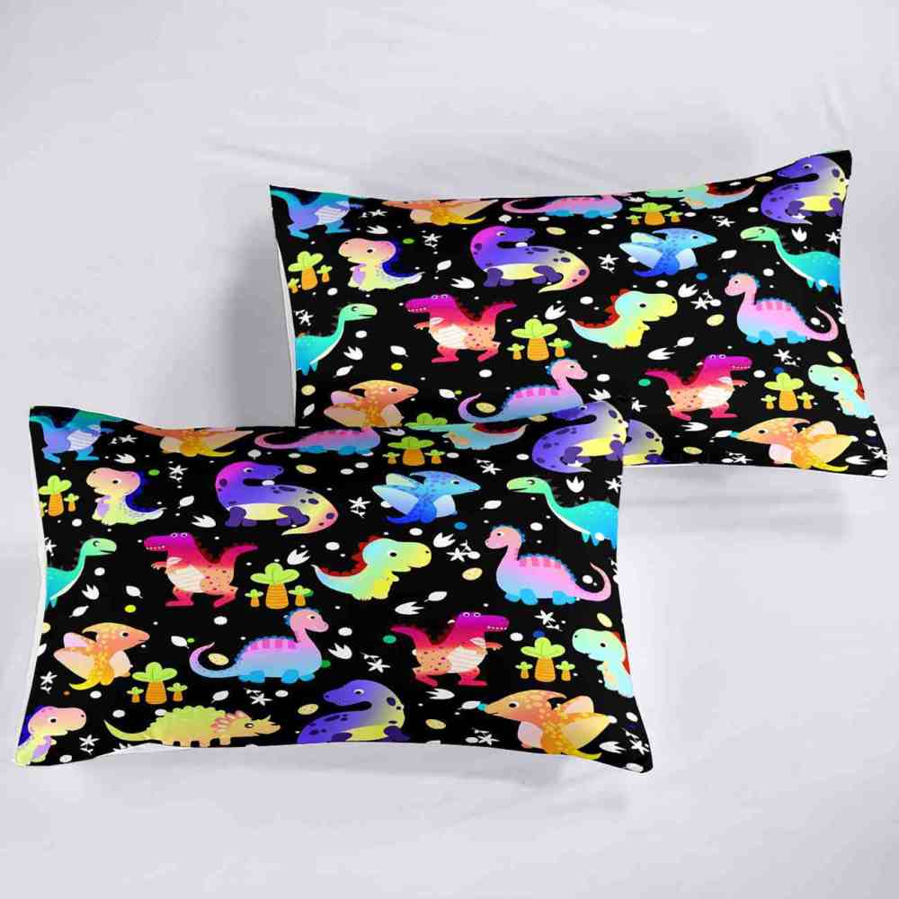 Cute Watercolor Dinosaur Toddler Comforter Set | CozyLil
