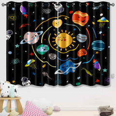 Kids Outer Space Planets & Astronaut Curtains | CozyLil