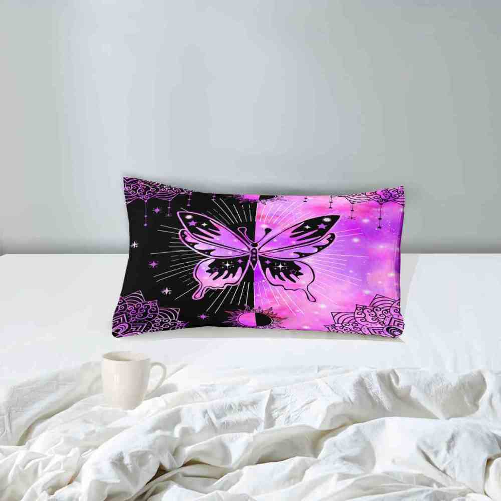 Pink Cosmic Mandala Butterfly Teen Comforter Set | CozyLil