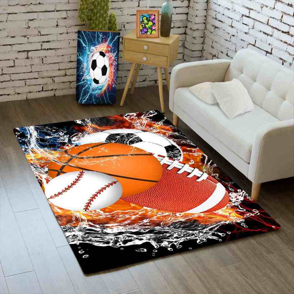 Fiery Clash Multi Sports Area Rug | CozyLil