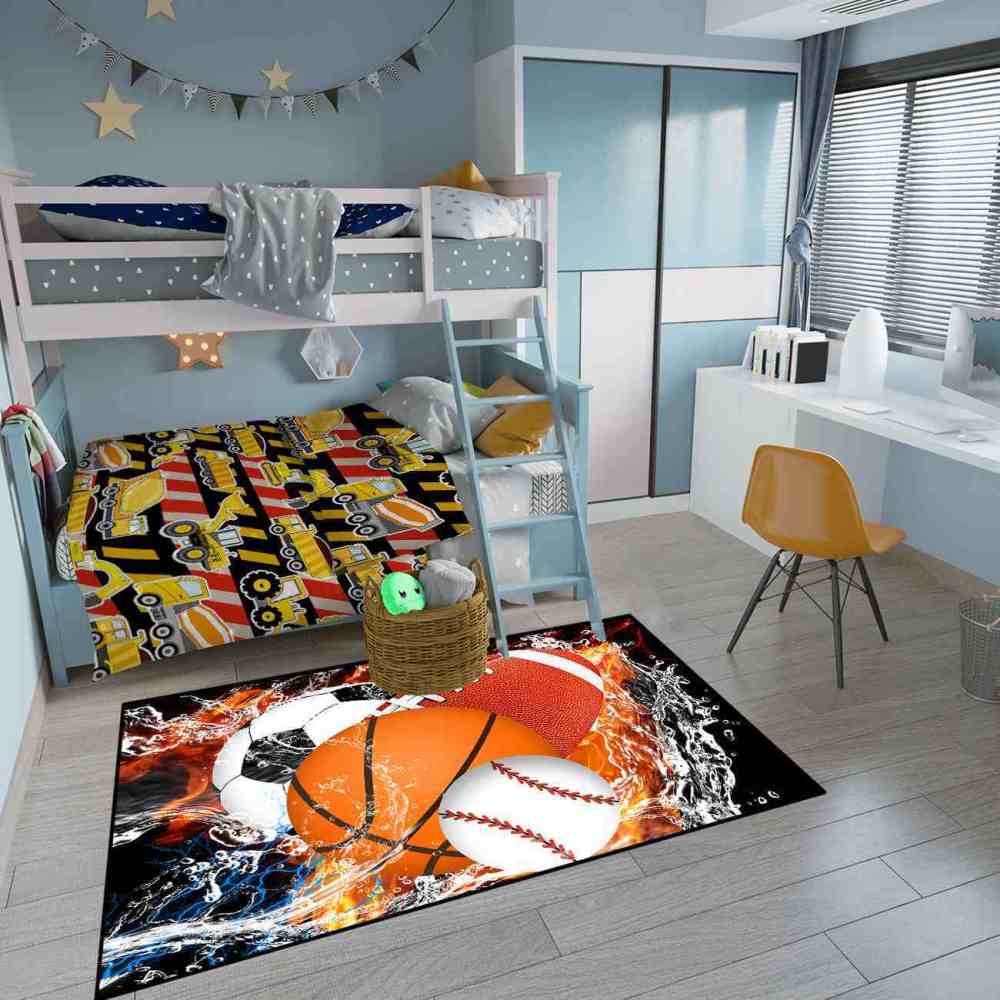 Fiery Clash Multi Sports Area Rug | CozyLil