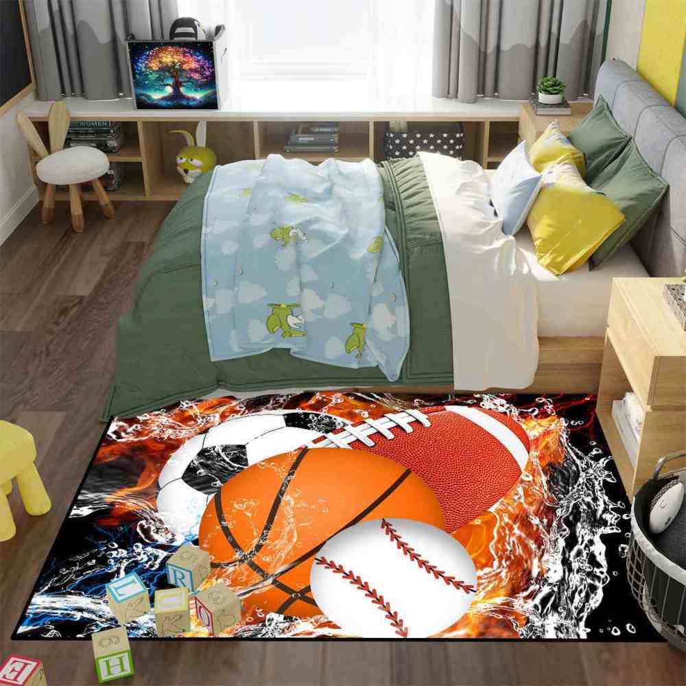 Fiery Clash Multi Sports Area Rug | CozyLil
