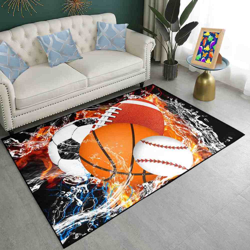 Fiery Clash Multi Sports Area Rug | CozyLil