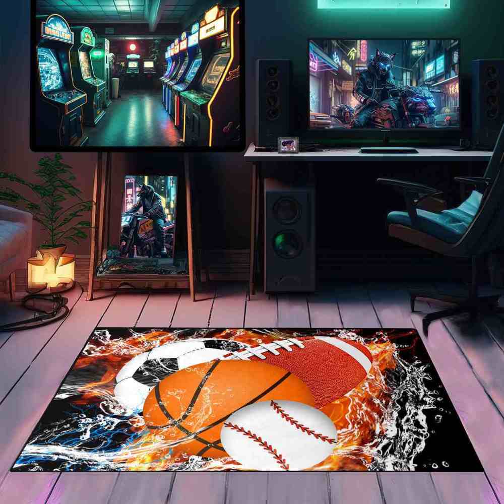 Fiery Clash Multi Sports Area Rug | CozyLil