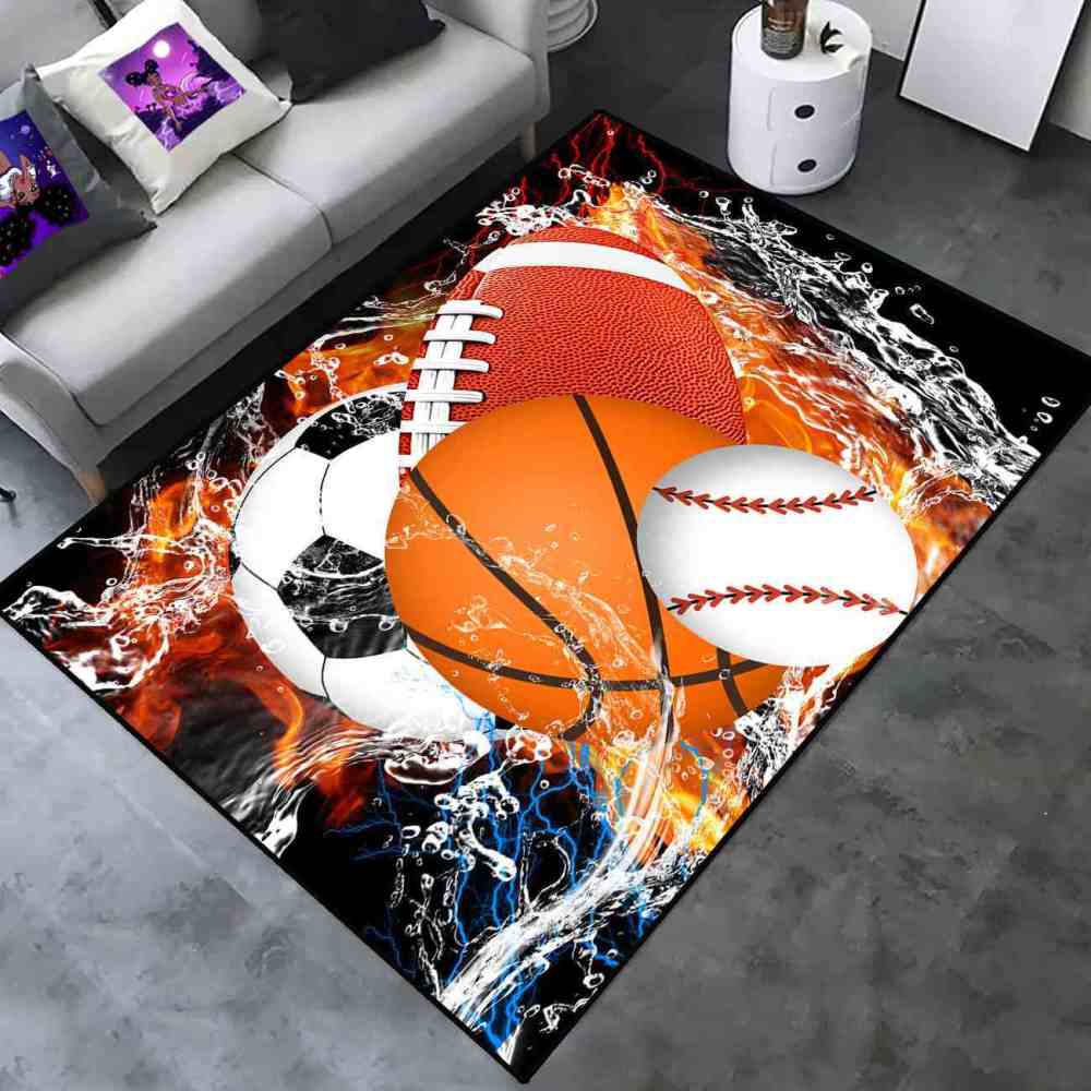 Fiery Clash Multi Sports Area Rug | CozyLil