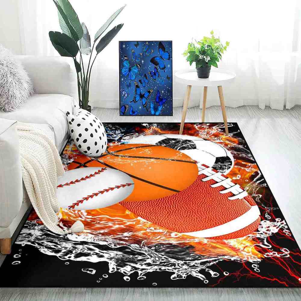 Fiery Clash Multi Sports Area Rug | CozyLil