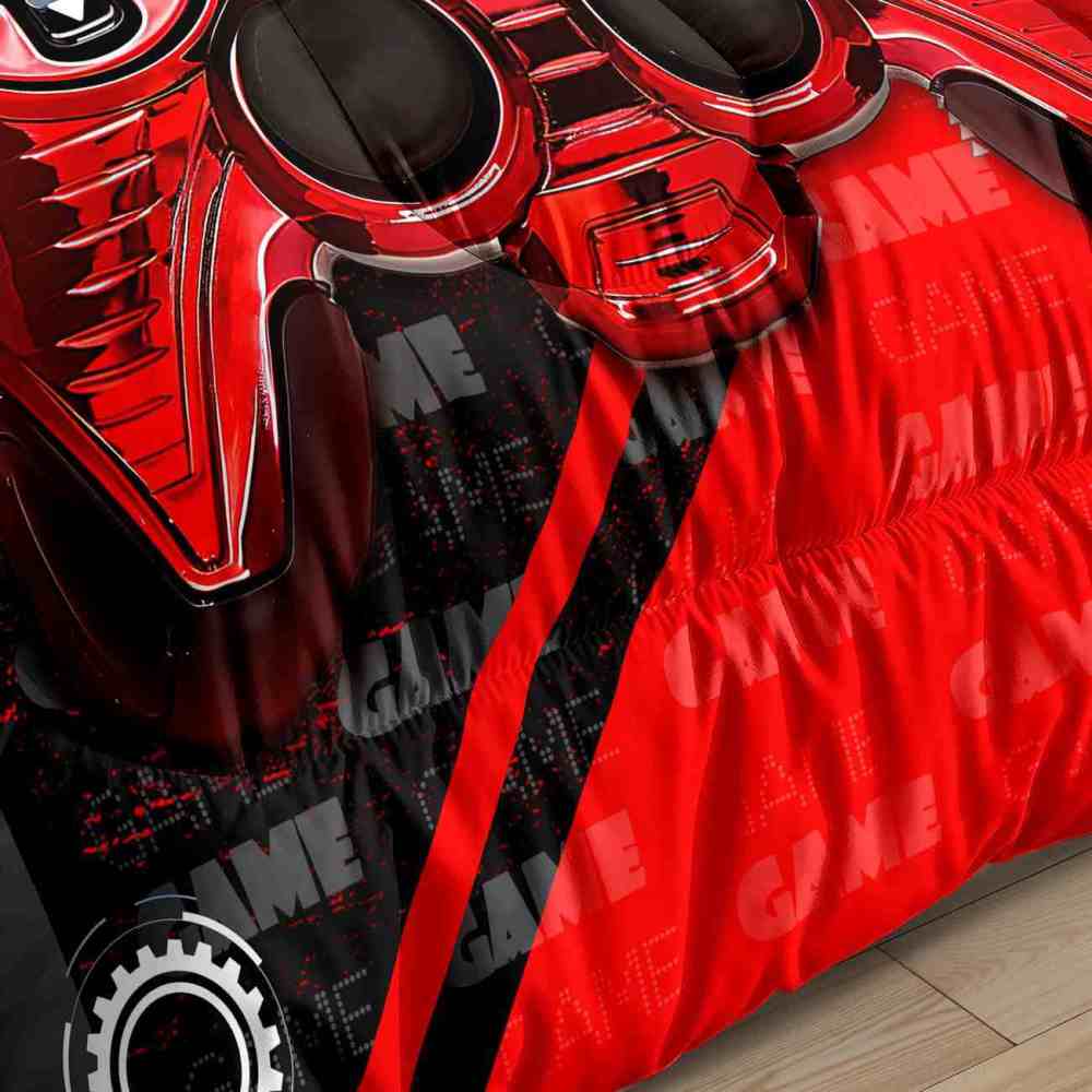 Red Mechanical Gamer Comforter Set Boys Room | CozyLil