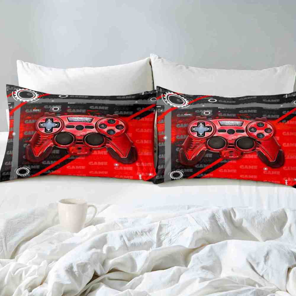 Red Mechanical Gamer Comforter Set Boys Room | CozyLil