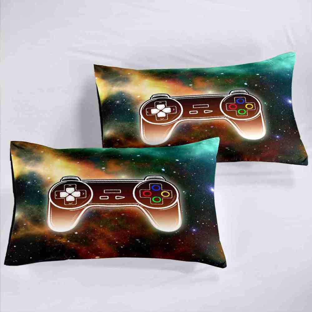 Glowing Galaxy Gamer Comforter Set Boys Bedding | CozyLil