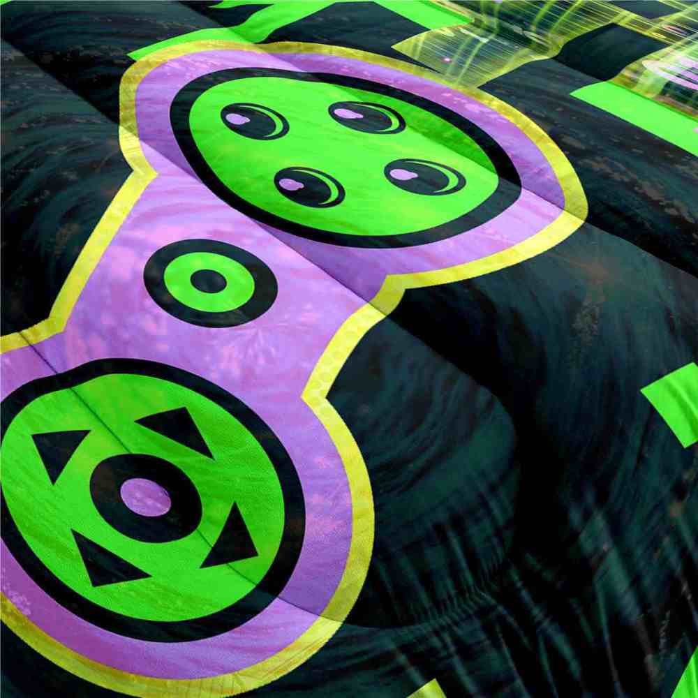 Cyber Green Game Club Comforter Set Teens | CozyLil