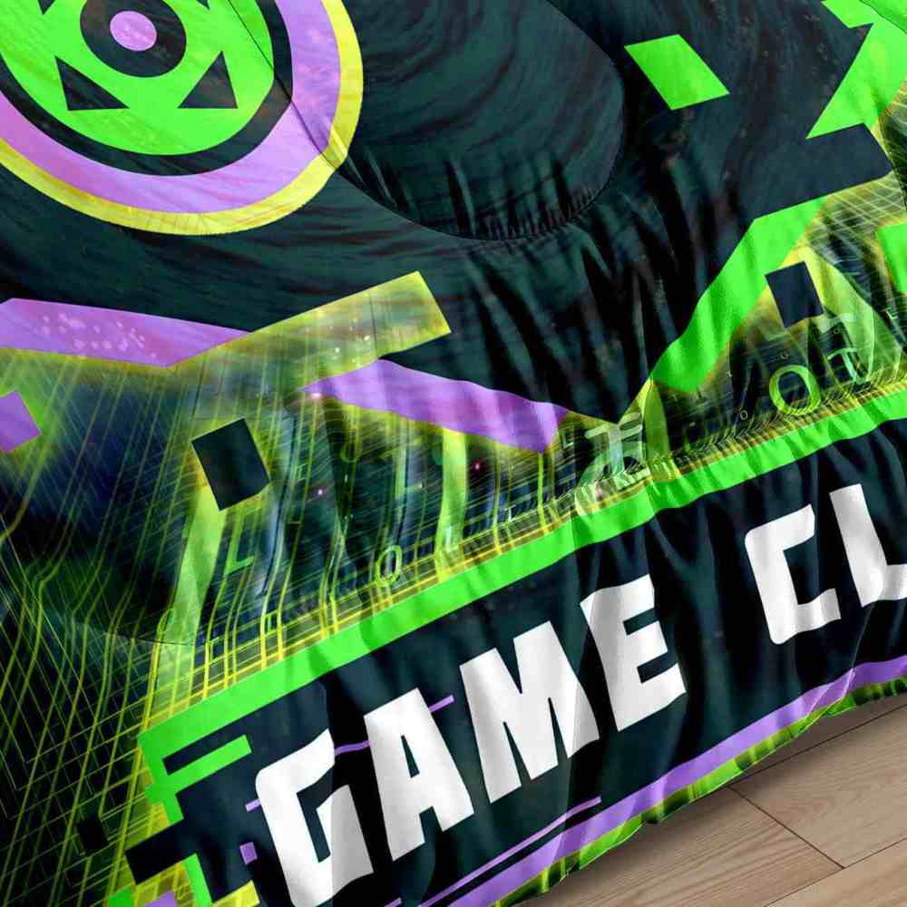 Cyber Green Game Club Comforter Set Teens | CozyLil