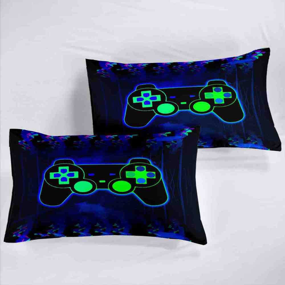 Neon Glitch Gamer Comforter Set Boys Bedroom | CozyLil
