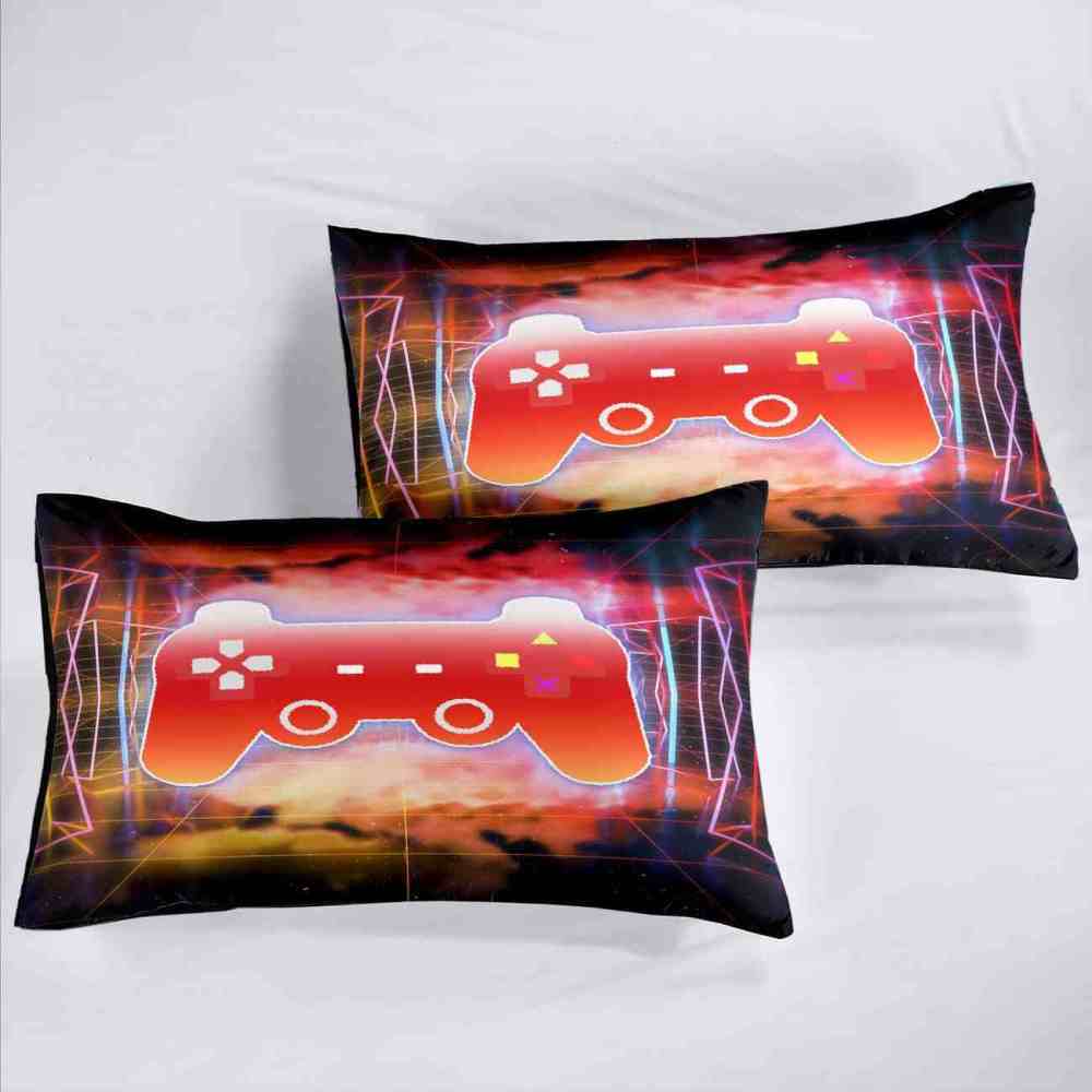 Fiery Grid Gamer Comforter Set Boys Room | CozyLil