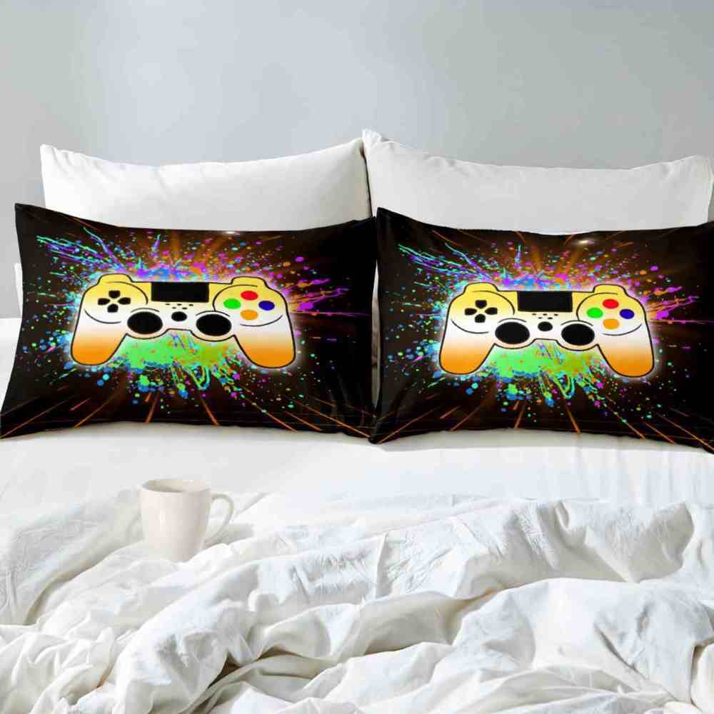 Paint Splatter Laser Gamer Comforter Set Kids | CozyLil
