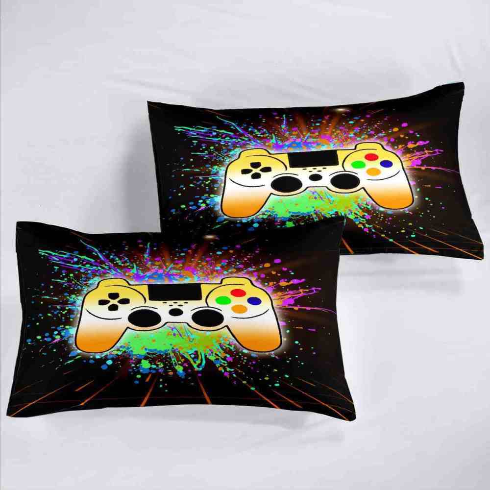 Paint Splatter Laser Gamer Comforter Set Kids | CozyLil