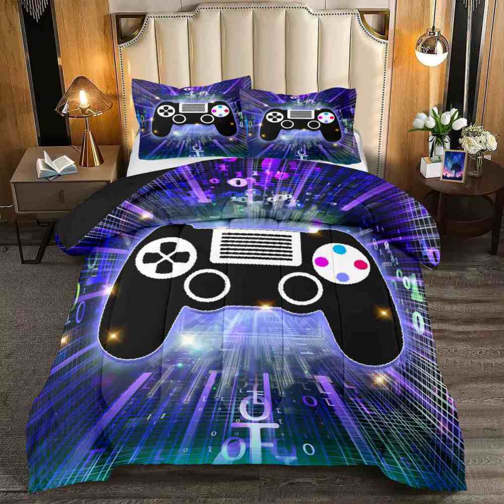 Binary Data Gamer Comforter Set Teen Bedding | CozyLil