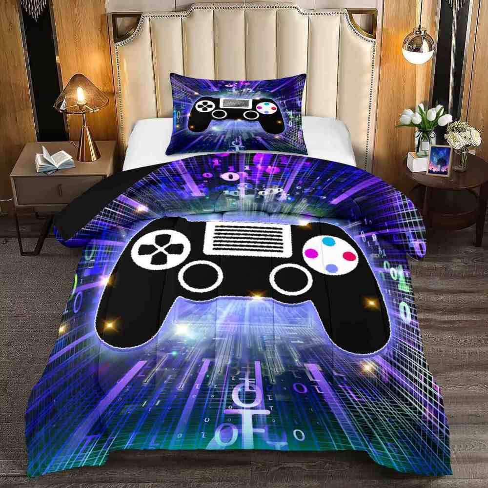 Binary Data Gamer Comforter Set Teen Bedding | CozyLil