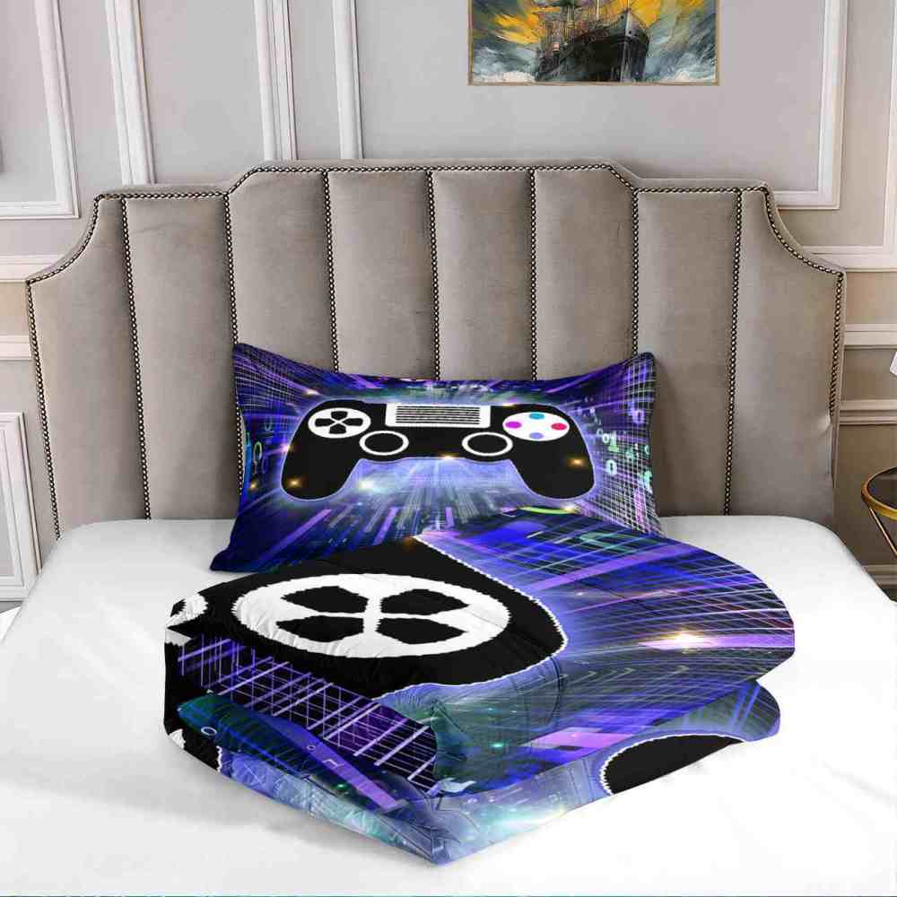 Binary Data Gamer Comforter Set Teen Bedding | CozyLil